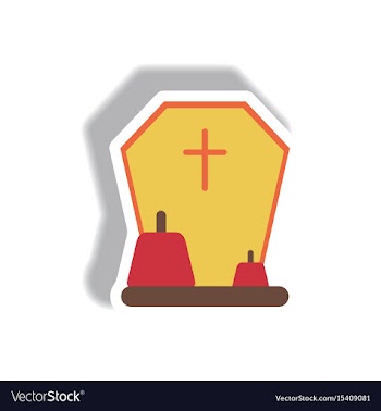Paper sticker halloween icon vector image