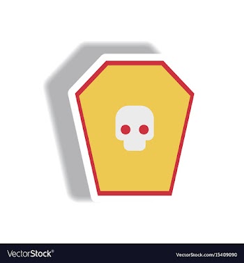 Paper sticker halloween icon vector image