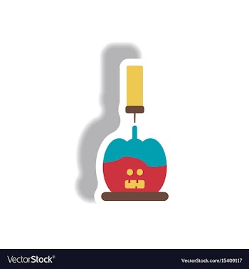 Paper sticker halloween icon vector image
