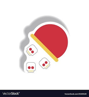 Paper sticker halloween icon vector image