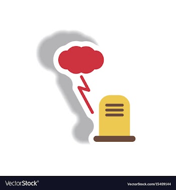 Paper sticker halloween icon vector image
