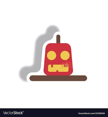 Paper sticker halloween icon vector image
