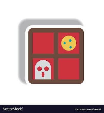 Paper sticker halloween icon vector image