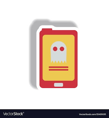 Paper sticker halloween icon vector image