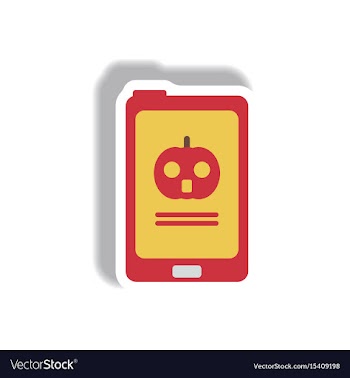 Paper sticker halloween icon vector image