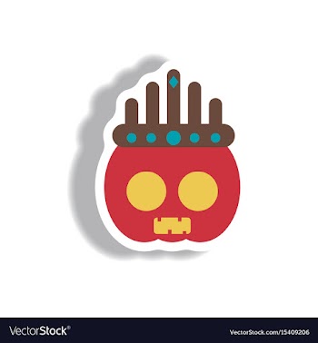 Paper sticker halloween icon vector image