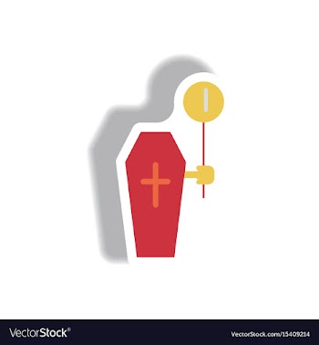 Paper sticker halloween icon vector image