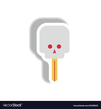 Paper sticker halloween icon vector image