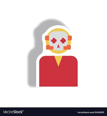 Paper sticker halloween icon vector image