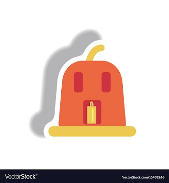 Paper sticker halloween icon vector image
