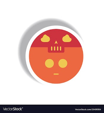 Paper sticker halloween icon vector image