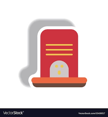 Paper sticker halloween icon vector image