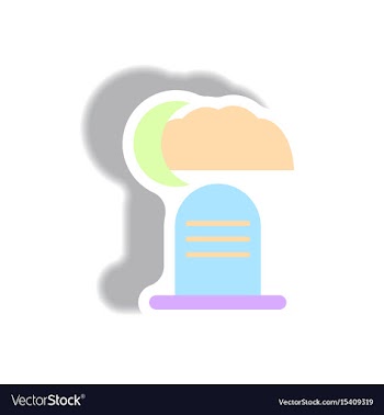 Paper sticker halloween icon vector image