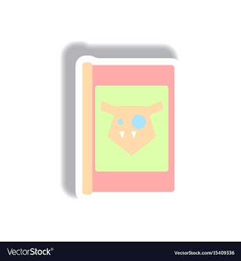 Paper sticker halloween icon vector image