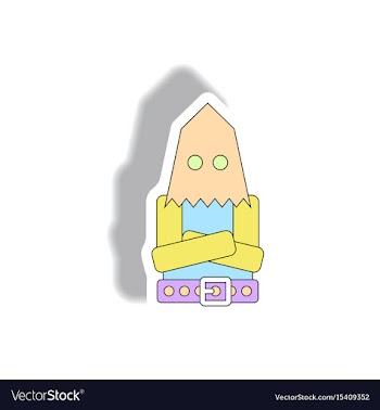 Paper sticker halloween icon vector image