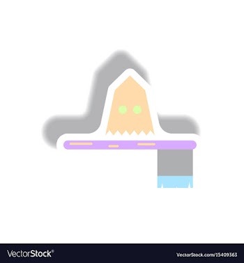 Paper sticker halloween icon vector image