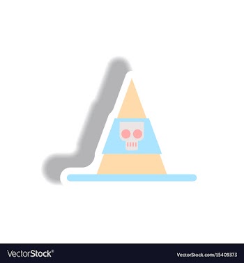 Paper sticker halloween icon vector image