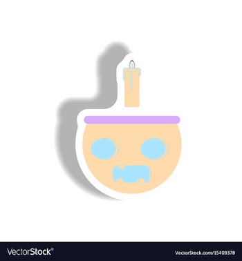 Paper sticker halloween icon vector image