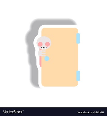 Paper sticker halloween icon vector image