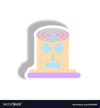 Paper sticker halloween icon vector image
