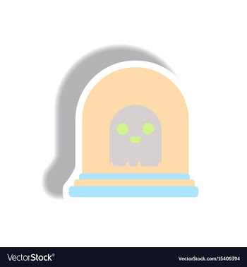 Paper sticker halloween icon vector image
