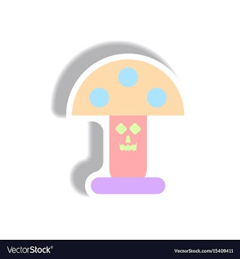 Paper sticker halloween icon vector image