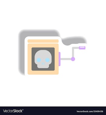 Paper sticker halloween icon vector image