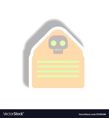 Paper sticker halloween icon vector image