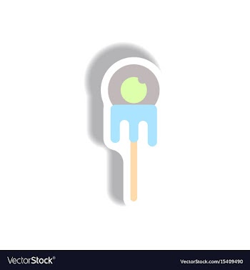 Paper sticker halloween icon vector image