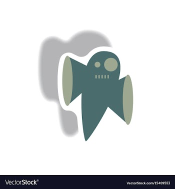 Paper sticker halloween icon vector image