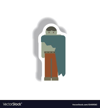 Paper sticker halloween icon vector image