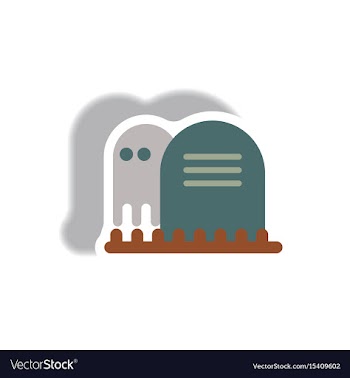Paper sticker halloween icon vector image