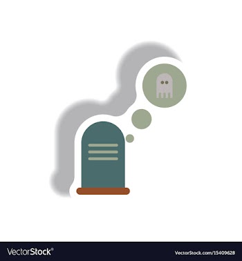 Paper sticker halloween icon vector image