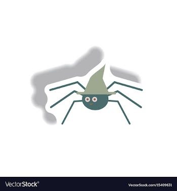 Paper sticker halloween icon vector image