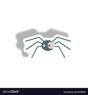 Paper sticker halloween icon vector image