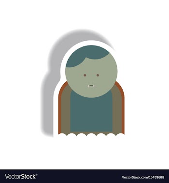Paper sticker halloween icon vector image