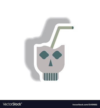 Paper sticker halloween icon vector image