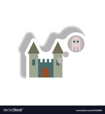 Paper sticker halloween icon vector image