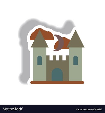 Paper sticker halloween icon vector image