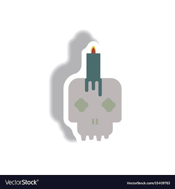 Paper sticker halloween icon vector image