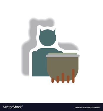 Paper sticker halloween icon vector image
