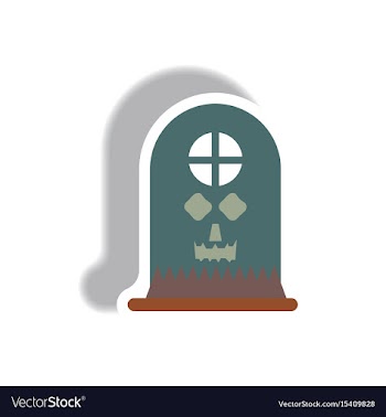 Paper sticker halloween icon vector image