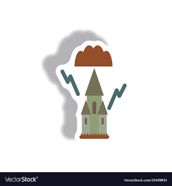 Paper sticker halloween icon vector image