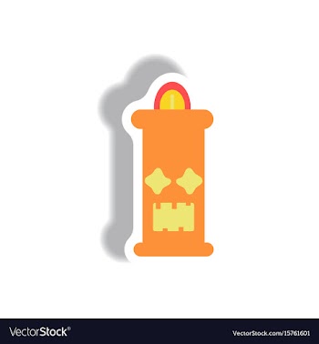 Paper sticker halloween icon vector image
