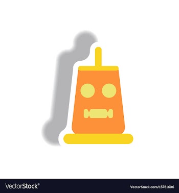 Paper sticker halloween icon vector image