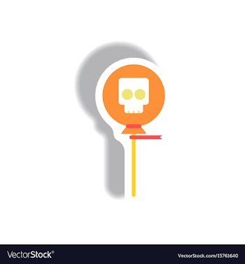 Paper sticker halloween icon vector image