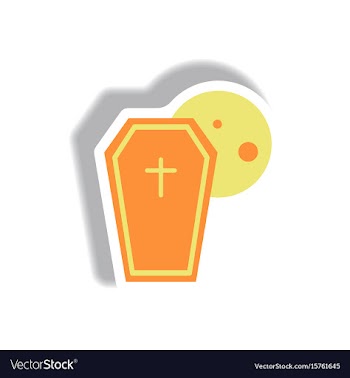 Paper sticker halloween icon vector image
