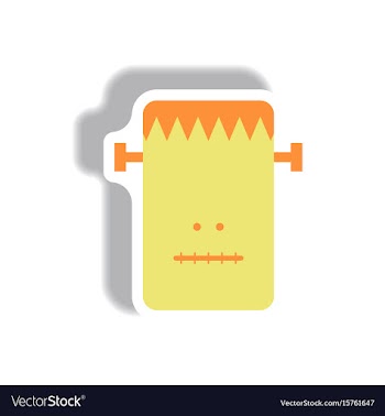 Paper sticker halloween icon vector image