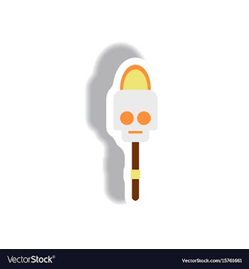 Paper sticker halloween icon vector image