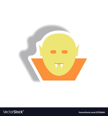 Paper sticker halloween icon vector image